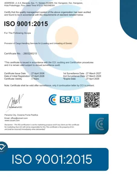 Sertifikat ISO 9001:2015